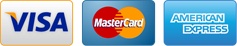 We accept Visa, Mastercard, & American Express