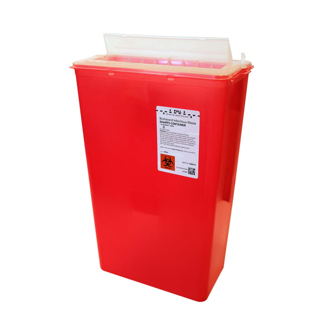 14 qt. Horizontal Entry Sharps Container, 10/case