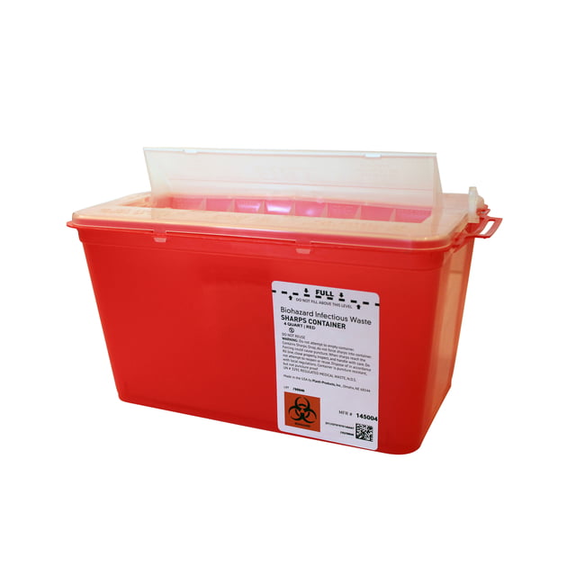 4 qt. Horizontal Entry Sharps Container, 25/case